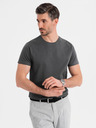 Ombre Clothing BASIC férfi klasszikus pamut póló - szürke