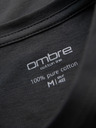 Ombre Clothing BASIC férfi klasszikus pamut póló - szürke
