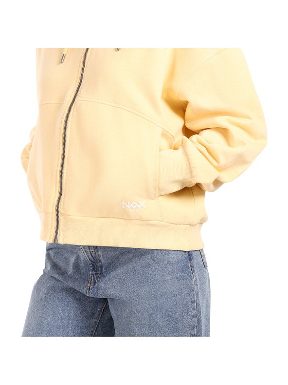 NAX Női pamut pulóver nax NAX OLOSA apricot gelato