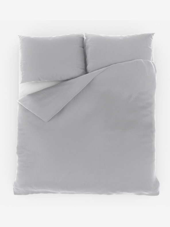 Kvalitex Francia muszlin ágynemű 240x200, 70x90cm világosszürke Kvalitex