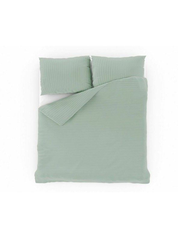 Kvalitex Francia szatén hosszabbított ágynemű csíkos mintával 1+2, 240x220, 70x90cm OLÍVA