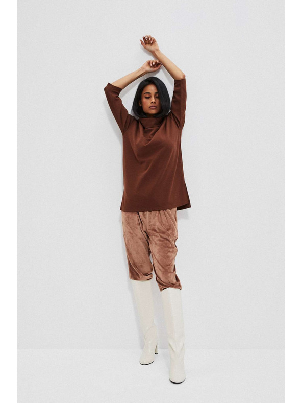 Moodo Barna garbó pulóver