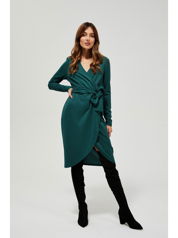 Moodo Sötétzöld wrap ruha