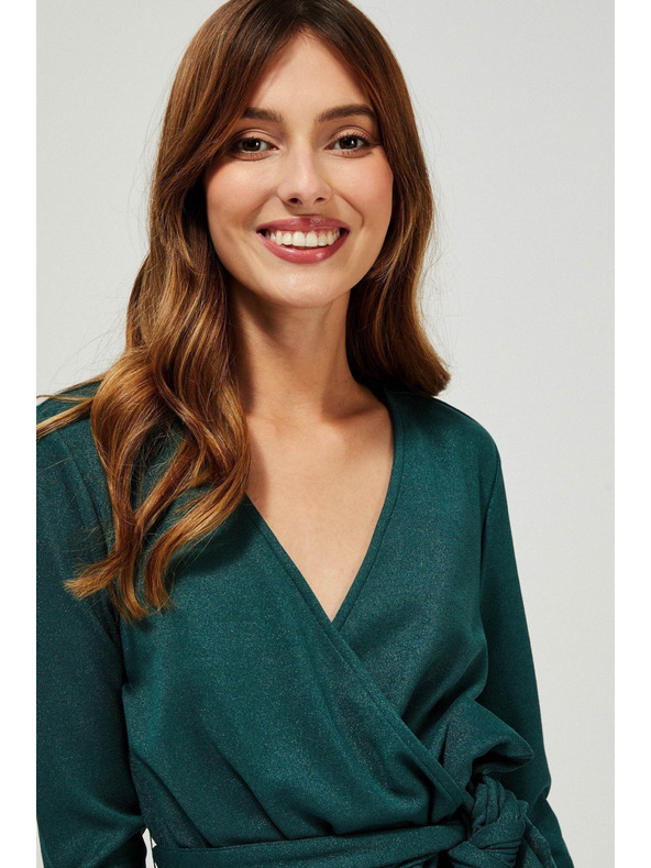 Moodo Sötétzöld wrap ruha