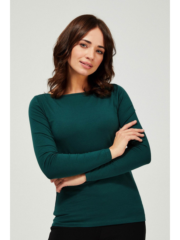 Moodo Sötétzöld hosszú ujjú póló