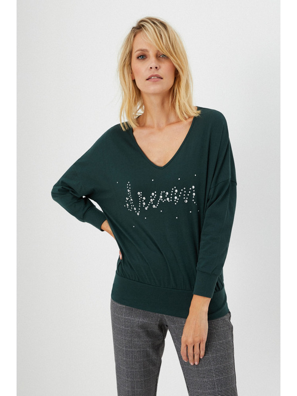 Moodo Pamut blúz strasszkövekkel