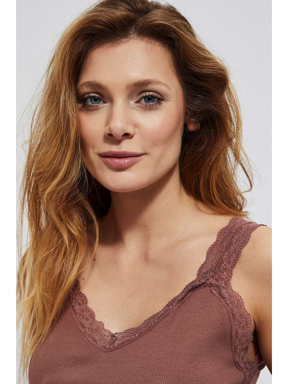 Moodo Csipkés pamut top