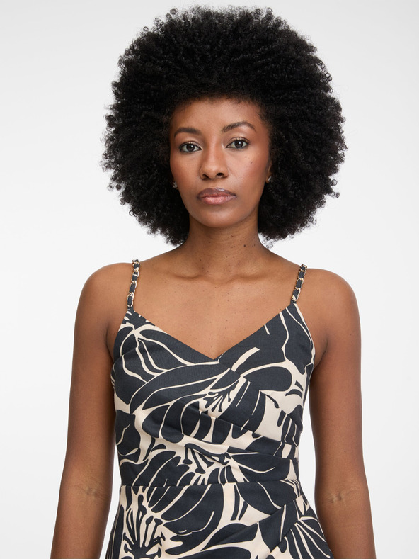 Orsay ORSAY fekete női mintás rövid ruha