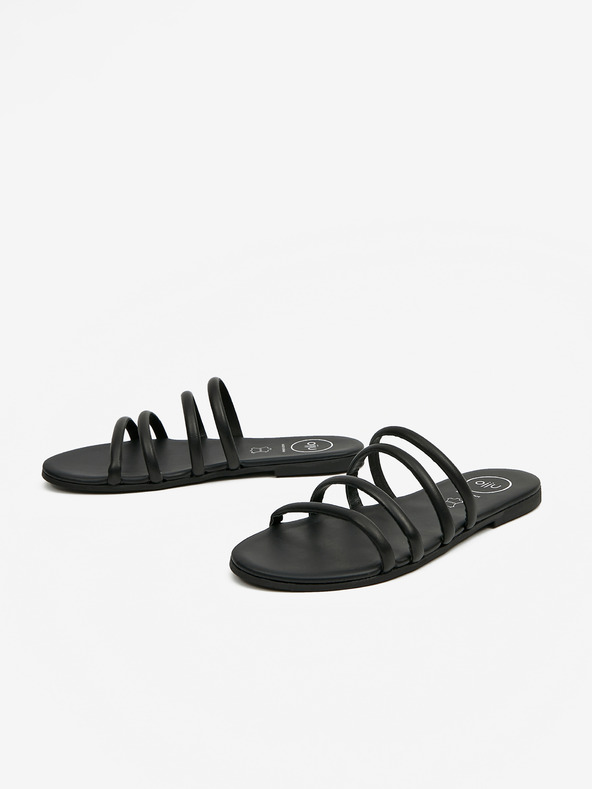 Ojju Fekete bőrpapucs OJJU