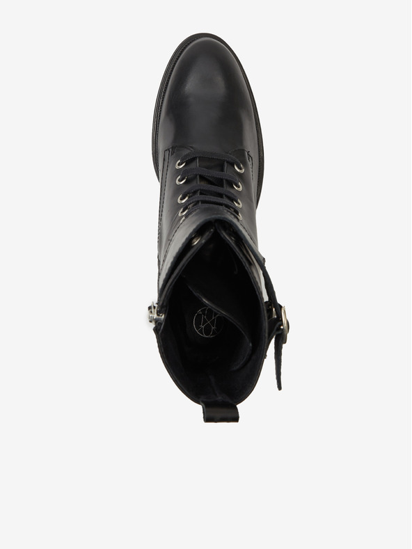 Ojju Fekete női bőr bokacsizma OJJU