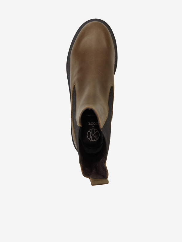 Ojju Khaki női bőr bokacsizma OJJU