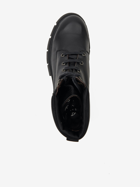 Ojju Fekete női bőr bokacsizma OJJU