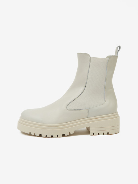 Ojju Világosszürke női bőr chelsea csizma OJJU