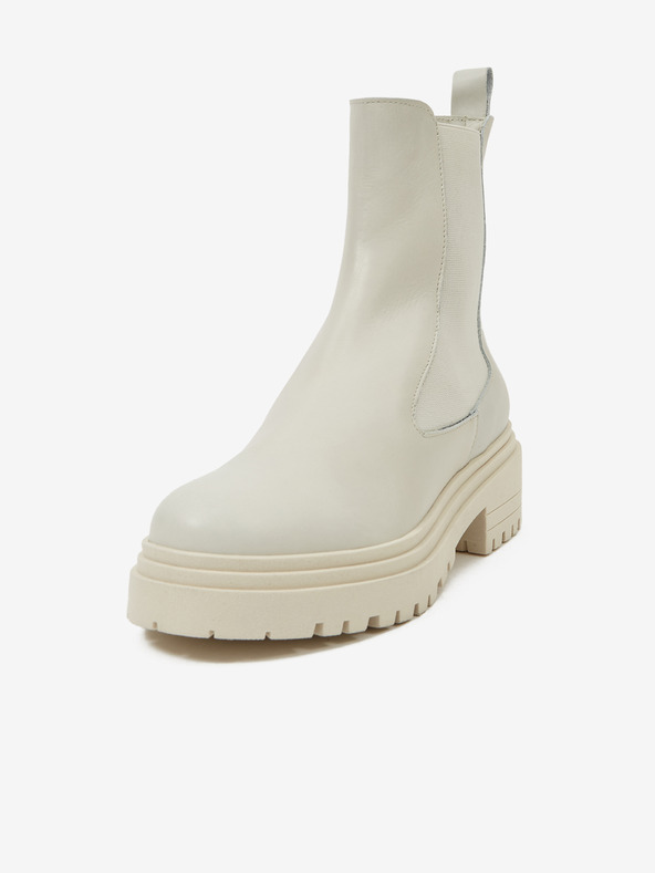 Ojju Világosszürke női bőr chelsea csizma OJJU