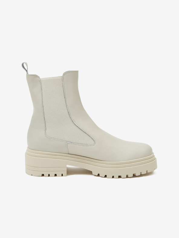 Ojju Világosszürke női bőr chelsea csizma OJJU