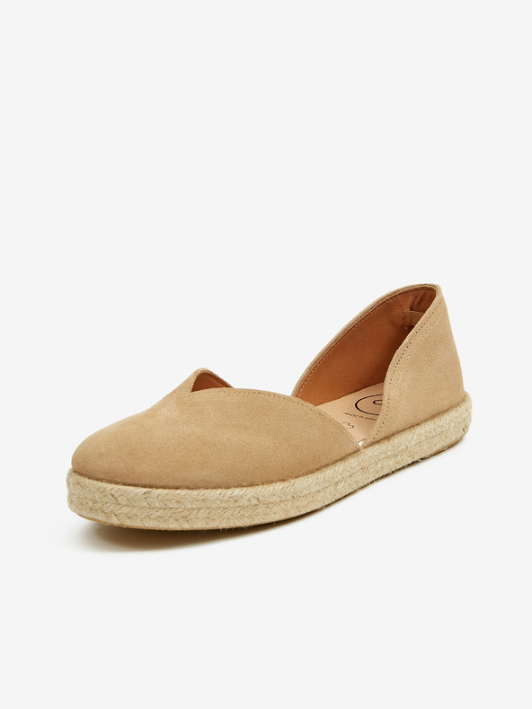 Ojju Világosbarna női szarvasbőr espadrilles OJJU