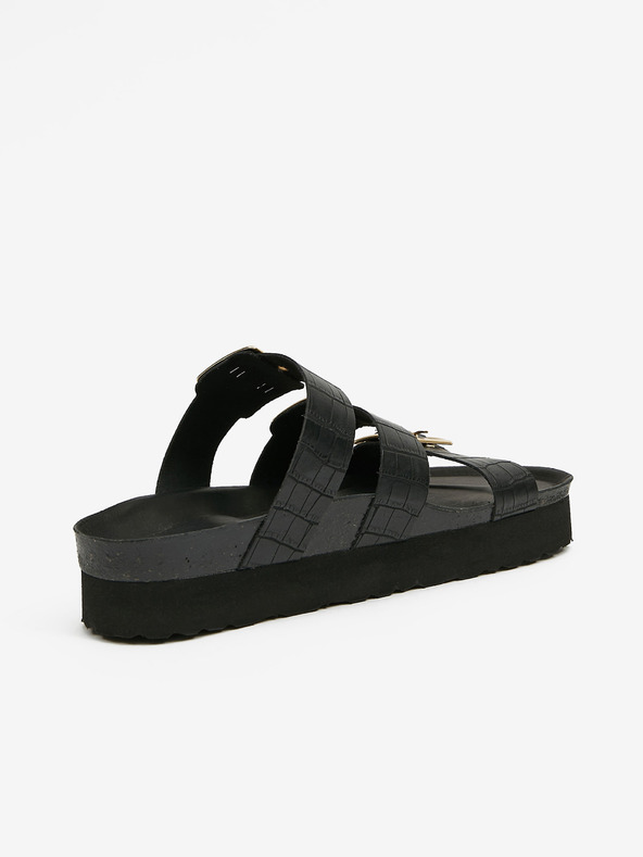 Ojju Fekete platform papucs OJJU