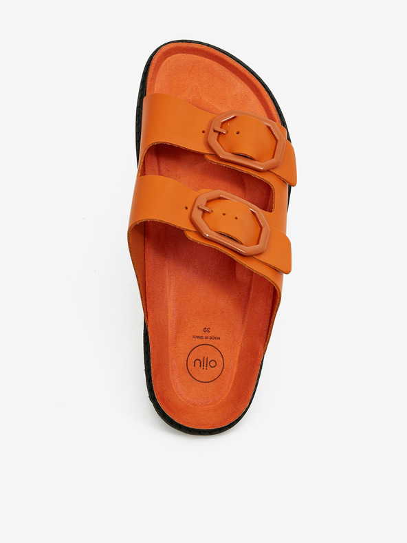 Ojju Narancssárga női bőrpapucs OJJU
