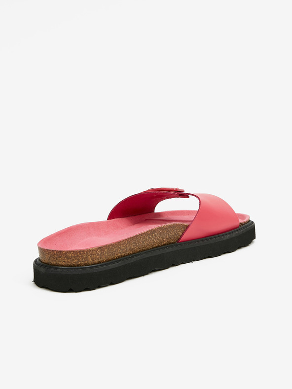 Ojju Rózsaszín női bőr platform papucs OJJU