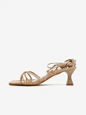 Ojju Bézs színű női csipkés sarkú szandál OJJU