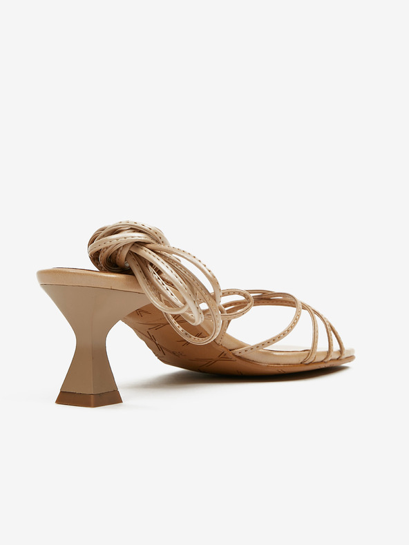 Ojju Bézs színű női csipkés sarkú szandál OJJU