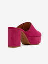 Ojju Sötét rózsaszín női velúr szarvasbőr sarkú papucs OJJU