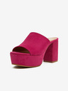 Ojju Sötét rózsaszín női velúr szarvasbőr sarkú papucs OJJU