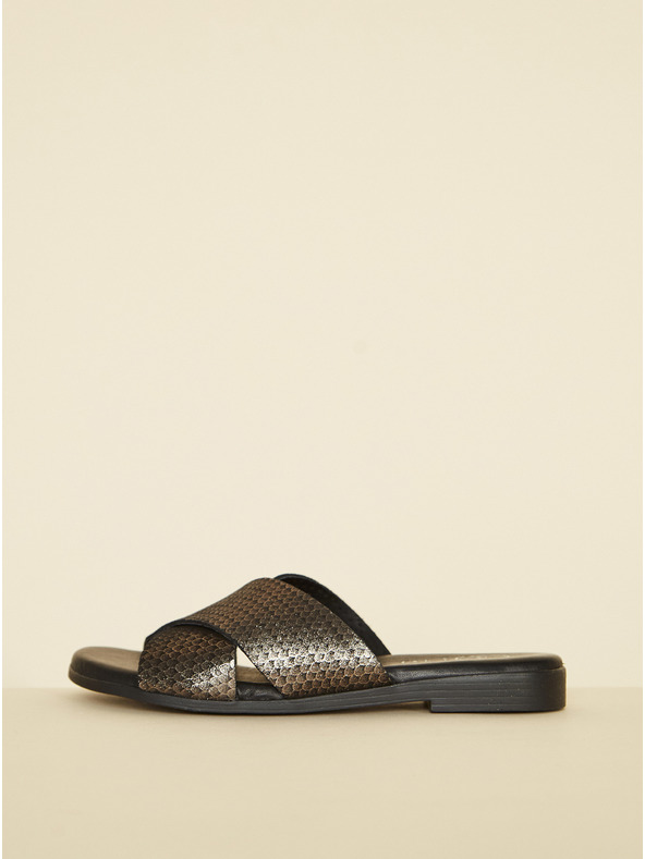 Ojju Fekete bőrpapucs OJJU