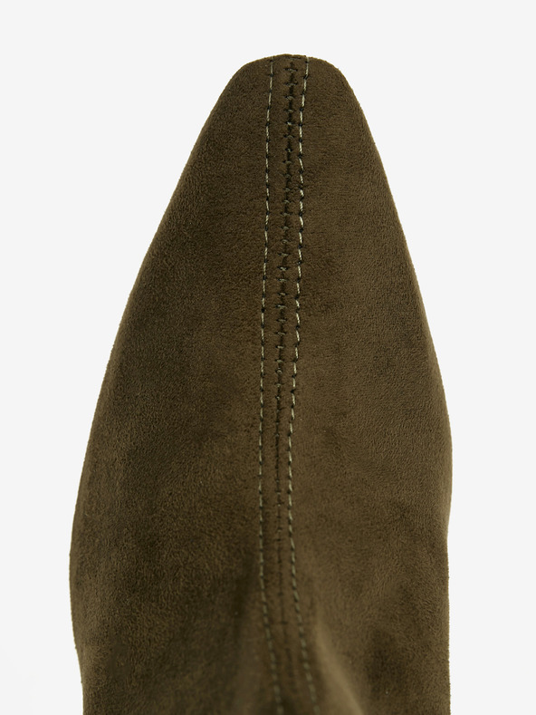 Ojju Khaki színű bokacsizma szarvasbőrből OJJU