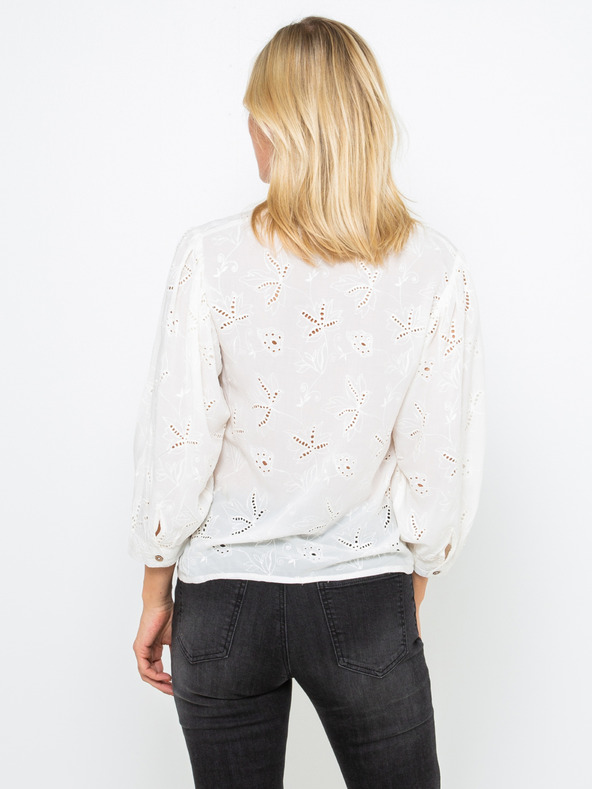 CAMAIEU Fehér romantikus blúz
