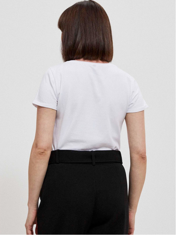 Moodo Fehér női nyomtatott póló Moodo