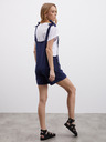 ZOOT.lab Sötétkék női lenvászon rövidnadrág lakkozott ZOOT.lab Paulina