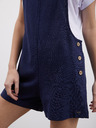 ZOOT.lab Sötétkék női lenvászon rövidnadrág lakkozott ZOOT.lab Paulina
