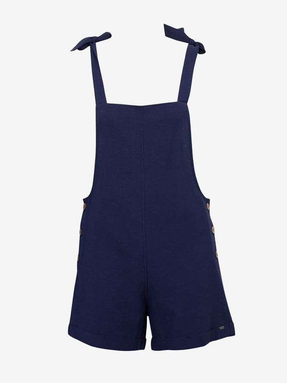 ZOOT.lab Sötétkék női lenvászon rövidnadrág lakkozott ZOOT.lab Paulina