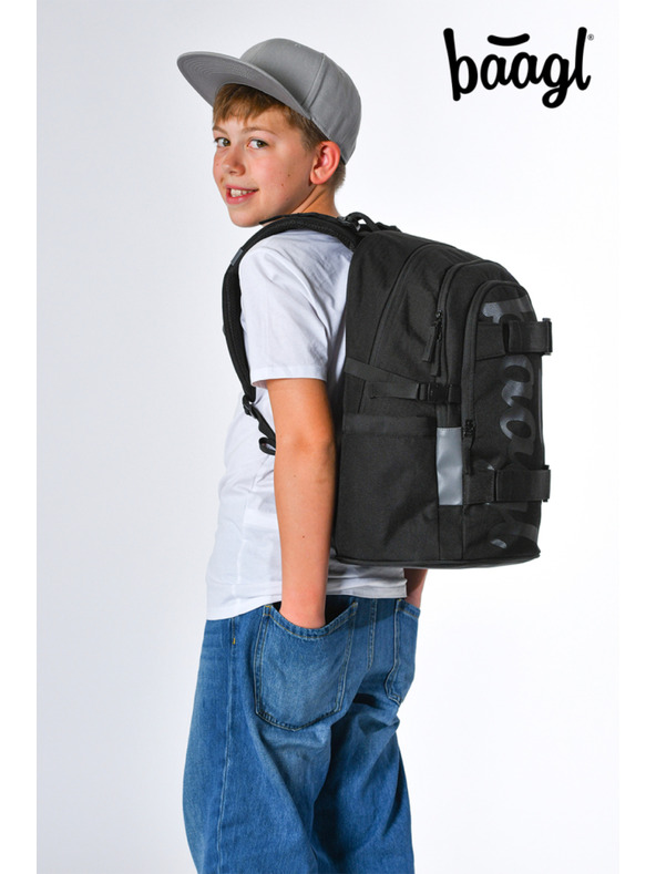 BAAGL  BAAGL Iskolai hátizsák Skate Uni fekete