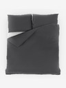 Kvalitex Francia muszlin ágynemű 240x200, 70x90cm sötétszürke Kvalitex