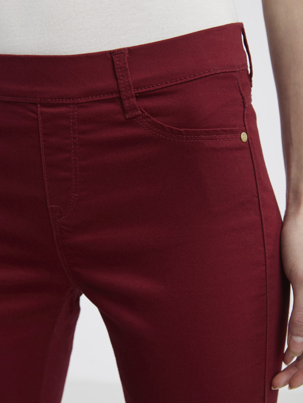 CAMAIEU Piros női capri nadrág CAMAIEU