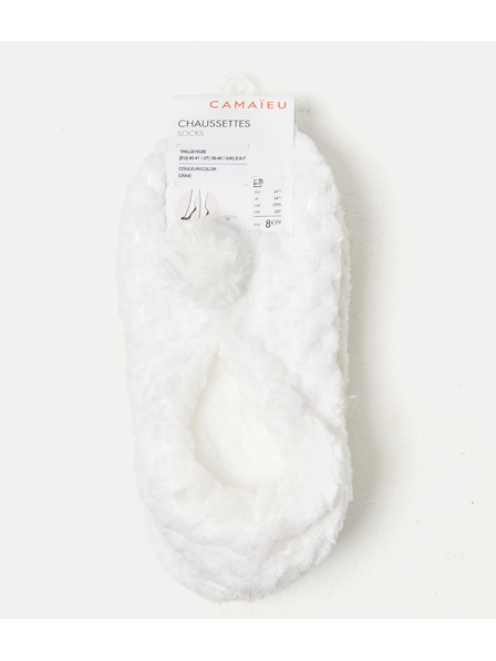 CAMAIEU Fehér bojtos papucs CAMAIEU