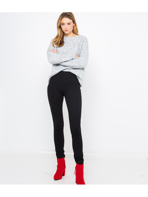 CAMAIEU Fekete szegélyes nadrág CAMAIEU