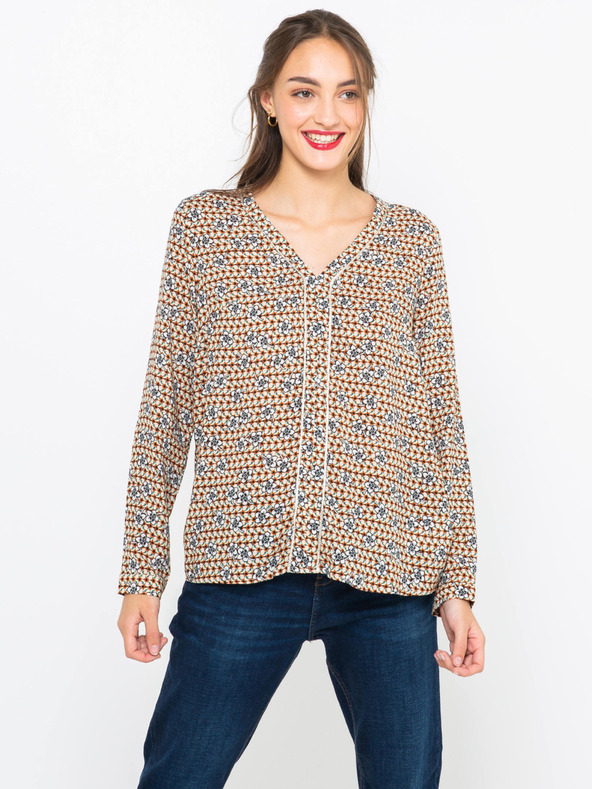 CAMAIEU Bézs blúz CAMAIEU