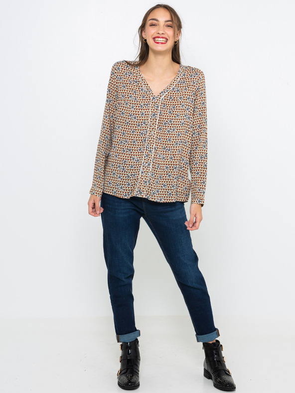 CAMAIEU Bézs blúz CAMAIEU