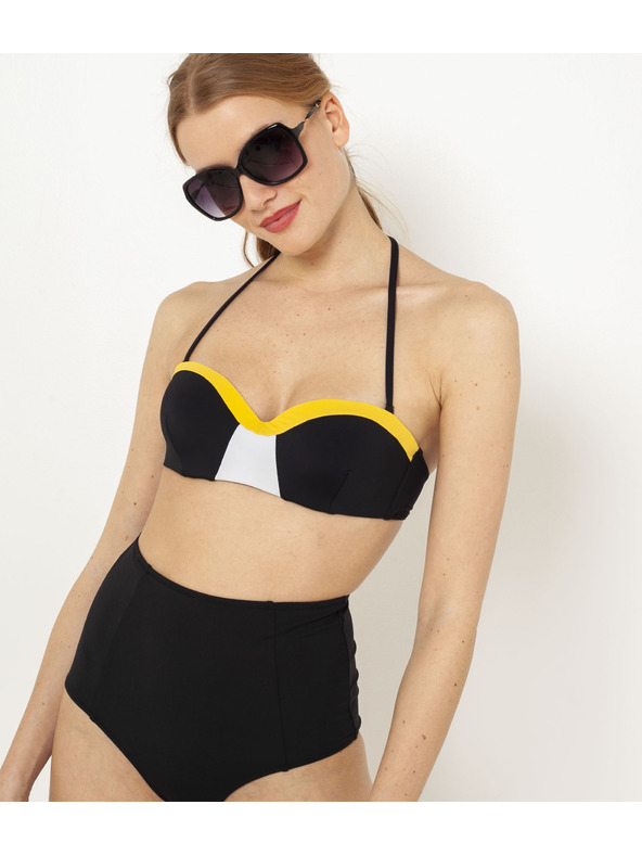 CAMAIEU Fekete fürdőruha felső CAMAIEU