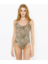 CAMAIEU Barna egyrészes leopárd mintás fürdőruha CAMAIEU