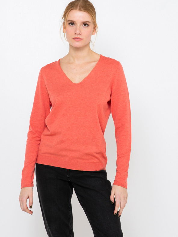 CAMAIEU Piros pulóver CAMAIEU