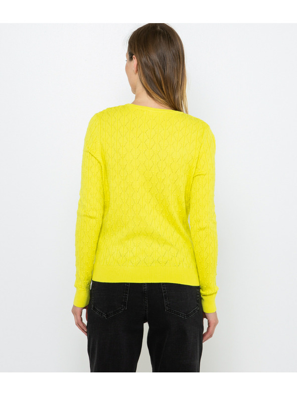 CAMAIEU Sárga pulóver CAMAIEU
