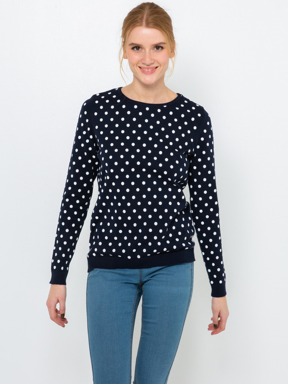 CAMAIEU Pöttyös pulóver CAMAIEU