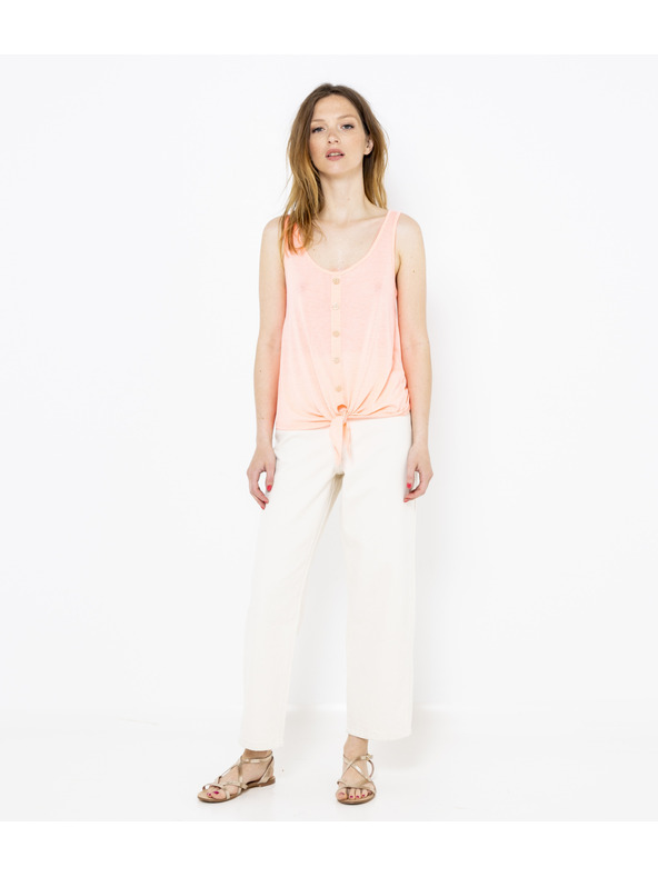 CAMAIEU Rózsaszín CAMAIEU trikó csomóval