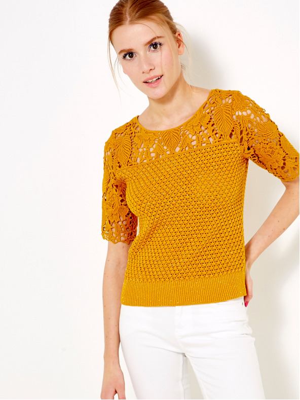 CAMAIEU Narancssárga blúz CAMAIEU