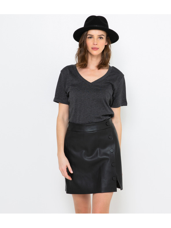 CAMAIEU Fekete V-nyakú CAMAIEU top