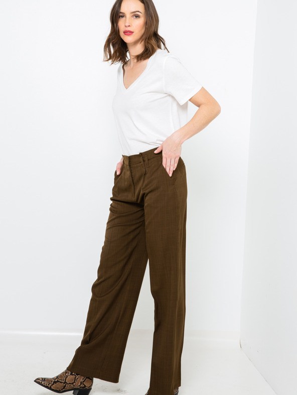 CAMAIEU Fehér V-nyakú CAMAIEU póló